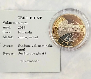 Moneda 5 euro Finlanda 2016 hochei