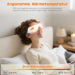 Aparat masaj ochi cu incalzire, Bluetooth si presiune aer, nou - imagine 2