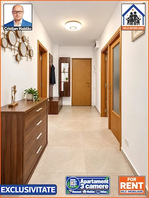 Apartament 3 camere, 2 bai, 3 balcoane | Renovat | Mobilat | Utilat - imagine 13