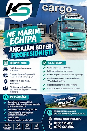 Angajări sofer comunitate