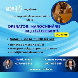 Atom HR angajează operator marochinărie!