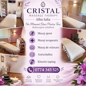 Cristal Massage therapy  Salon de Massaj therapeutic si relaxare.