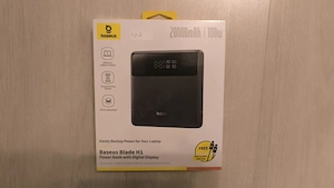 Baterie Externa Laptop Baseus Blade H1 20000mAh 100W Display Digital + Cablu 100W Sigilata
