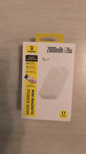 Baterie Externa Magnetica MagSafe Baseus EnerFill FM41 20000mAh 20W   15W Sigilata