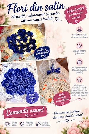Flori din satin 