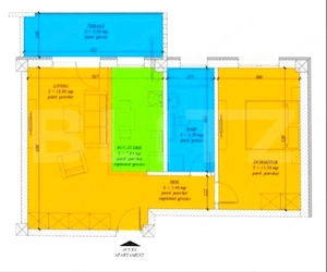 Apartament, 2 camere, 59mp utili, zona de Nord, pret cu TVA inclus - imagine 5