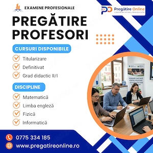 Pregătire pentru cariera didactică   Titularizare, Definitivat, Grade didactice și Curs Directori