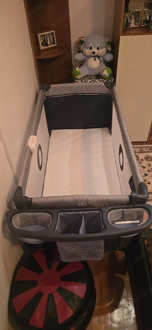 Pătuț pentru Copil cu suport de schimbat , saltea din cocos nouă de la Ana Bebe si accesori 