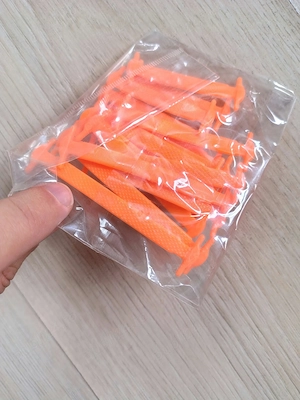  Set 16 sireturi elastice din silicon, portocalii, 4.1-7.1cm, No Tie Shoe Laces Elastic Silicone Sho