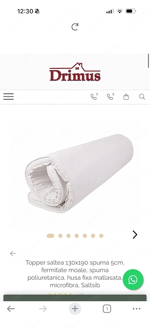 Topper-saltea 130 190 cm