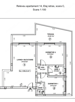 Penthouse cu 2 dormitoare și terasă  GENEROASA de 30 mp   Torontalului - imagine 15