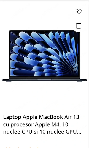 MacBook Air M4 16 gb Ram 256 ssd Nou