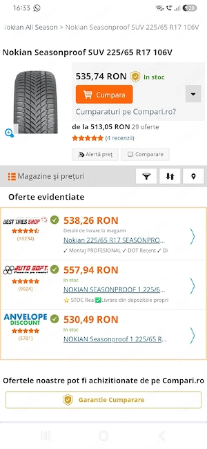 cauciucuri iarna M+S 225/65/R17 - imagine 3