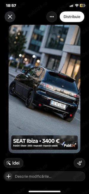 SEAT Ibiza 1.4   1.9 TDI - 150.000km - 3400  - Iasi Stare impecabila, jante negre, evacuare dubla, i