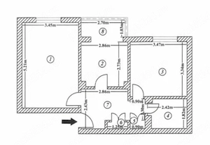 Inchiriez apartament 2 camere renovat | Baneasa   Horia Macelariu | 56 mp - imagine 4