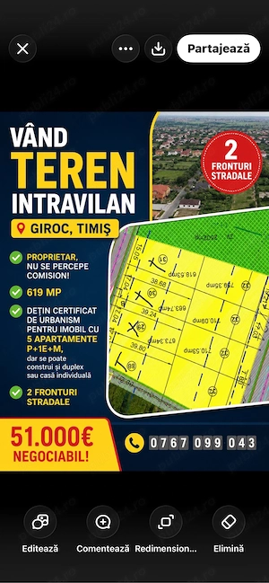 Teren intravilan in Giroc