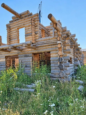 Casă din bușteni în stadiu structural - zona Strâmtura, Vama - imagine 6
