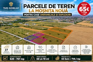 Terenuri 620–767 mp, CF individual – Moșnița Nouă | 0% comision - imagine 13