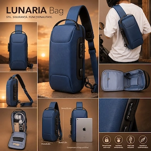Borsetă geantă crossbody pt bărbați 