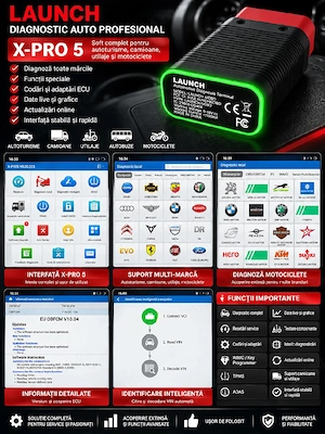 Diagnoza LAUNCH  X PRO 5 Tester Auto Camioane Utilaje Moto - imagine 2