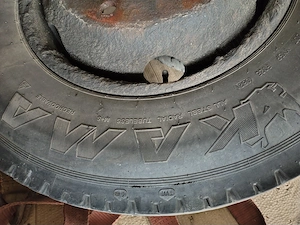 2 Anvelope Kama tracțiune 235 75 17.5 cauciucuri DOT 2021 jante Atego Man 7.5tone roti complete - imagine 2