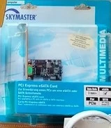 Set 2 Plăci Extensie PC   Placă de Rețea PCI Gigabit + Placă Skymaster PCIe eSATA SATA