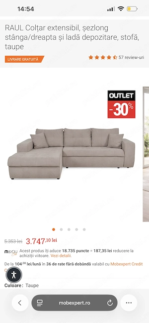 Canapea extensibila Mobexpert 