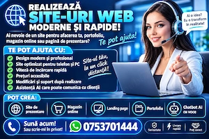 Realizez  site-uri moderne  profesionale 