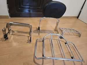 Set Spătar Pasager Detasabil (Sissy Bar) + 2 Portbagaje Harley-Davidson Touring (Road King, ..