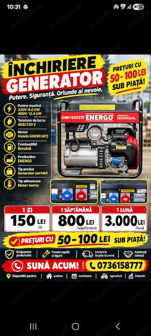 De Închiriat Generator