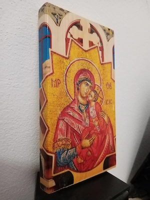 Icoană pe 3 laturi ale lemnului