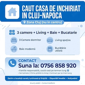 Caut casa de închiriat Cluj Napoca - imagine 2