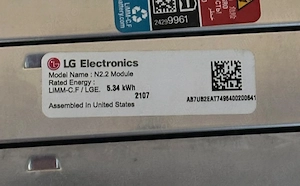 Modul Baterie Stocare LG N2.2 10.68KWh Celule Pouch