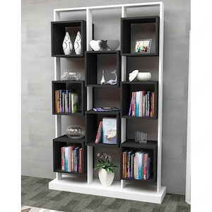 Bibliotecă Modernă cu multe rafturi