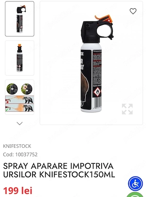Spray paralizant in potriva ursilor 150ml nou sigilat. termen valabilitate. Exp.07.31. pret fix. - imagine 1