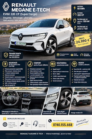 Renault Megane E-Tech EV60 2023 CCS 130KWH