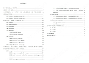 Îngrijirea pacientului cu Ulcer Gastric - Lucrare diplomă  licență AMG