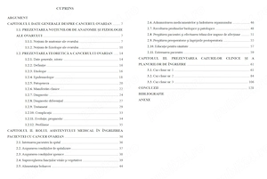 Îngrijirea pacientei cu Cancer ovarian - Lucrare diplomă  licență AMG