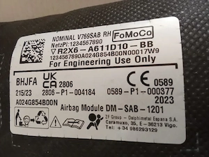 Airbag lateral Dreapta Fata  R2X6-A611D10-BB  FORD Tranzit ( TTS ) 2019+ Tourneo Custom . Nou FORD. - imagine 4