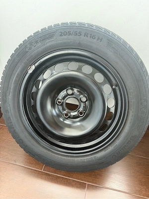 jante originale Volkswagen R16 , 5x112 Et 41cu cauciucuri Barum Polaris5  205/55 R16  H - imagine 9