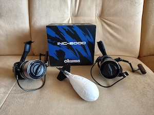 Set 2 mulinete OKUMA INCEPTION 6000 - compatibile cu lansete Shimano Daiwa Fox
