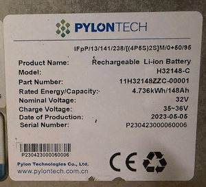 Modul Baterie Stocare LFP PYLONTECH 4,7 KWh 148Ah 32V High Voltage