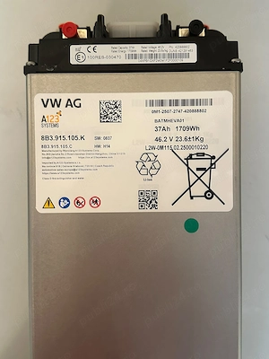 Modul Baterie MHEV VW Audi 2026 1,7 KWh 37Ah 46,2V - imagine 2