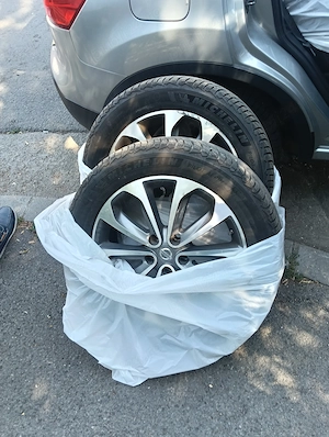 Set complet jante originale Nissan R18 + anvelope de iarnă Michelin Pilot Alpin 5 - imagine 8