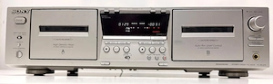 Dublu Deck Sony TC-WE475 Argintiu Auto Reverse Pitch Control pt Amplificator