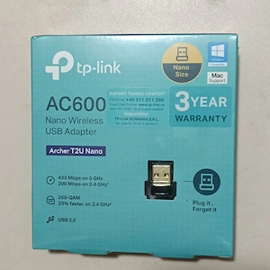 Adaptor USB NANO WIRLESS AC600 tp-link,pt.Windows si Mac.