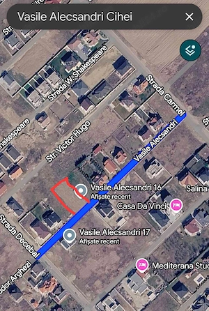 Teren intravilan, 877 mp Sânmartin (zona Beverly Hills)