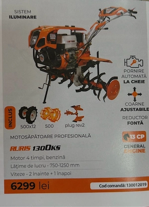 Vând motosapă Ruris 13 cai 4200 Lei