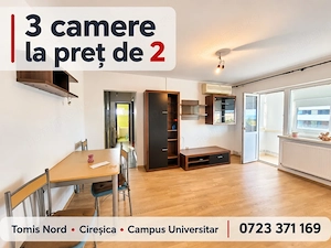 Un apartament cu 3 camere. Mai multe posibilități.