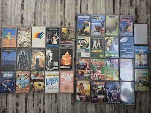 Lot   Colectie 30 Casete Audio - Rock, Heavy Metal, Dance, Hip-Hop (Helloween, Prodigy, Slayer etc.)